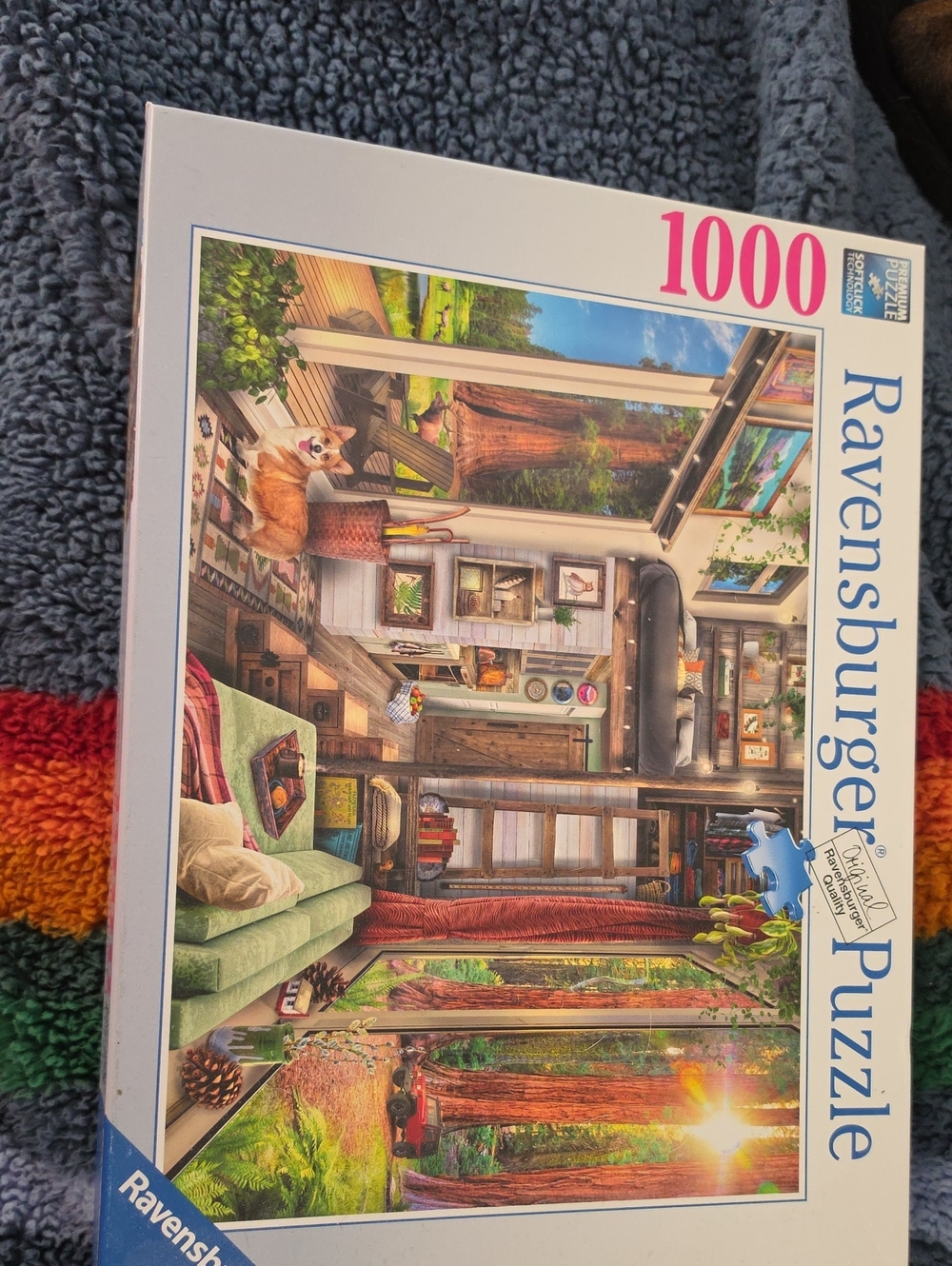 Ravensburger "Tiny House In Redwood Forest" 1000 Piece Puzzle.